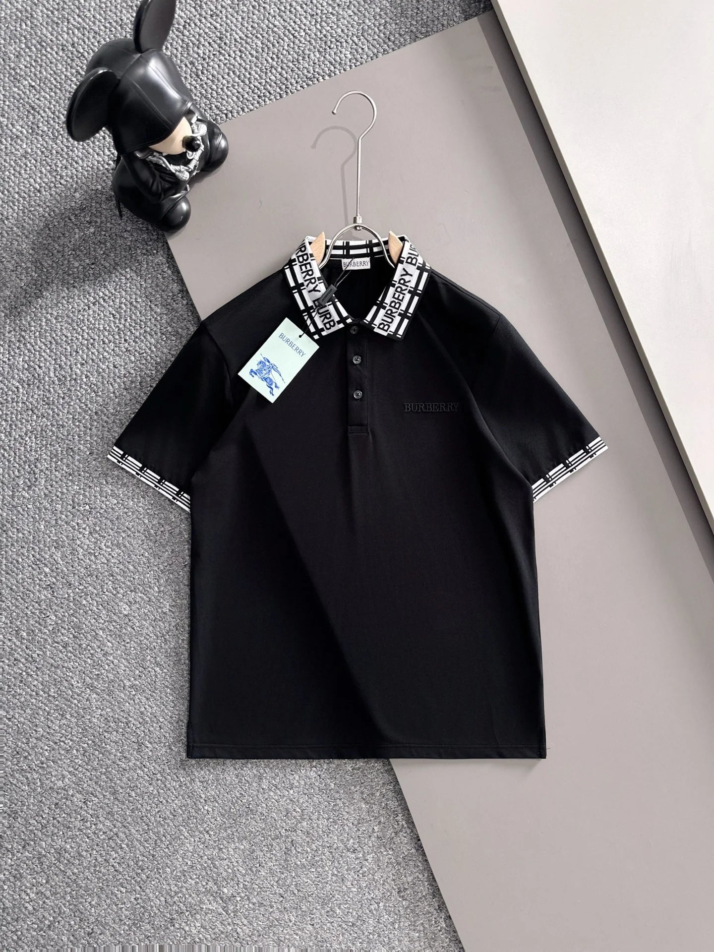 260511 New high-quality embroidered neckline jacquard patchwork design Polo shirt