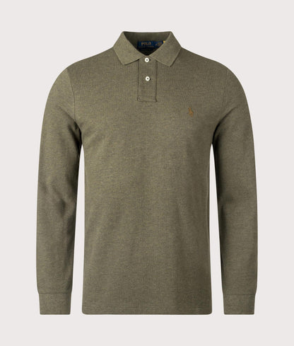 Custom Slim Fit Long Sleeve Polo Shirt