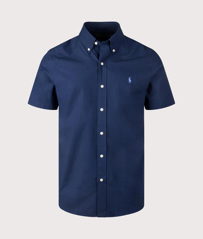 Custom Fit Short Sleeve Stretch Poplin Shirt