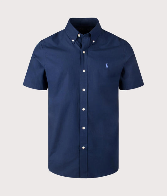 Custom Fit Short Sleeve Stretch Poplin Shirt