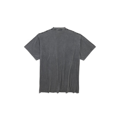 MEN'S TBILISI T-SHIRT OVERSIZED IN BLACK FADED