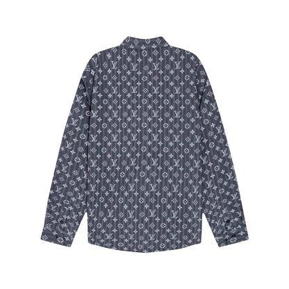 0818 New autumn and winter feature print loose version long-sleeved shirt