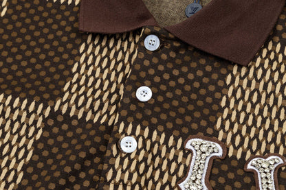 250305 High-end series of high quality checkered POLO shirt