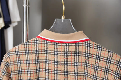 260506 New high-quality custom checked fabric polo