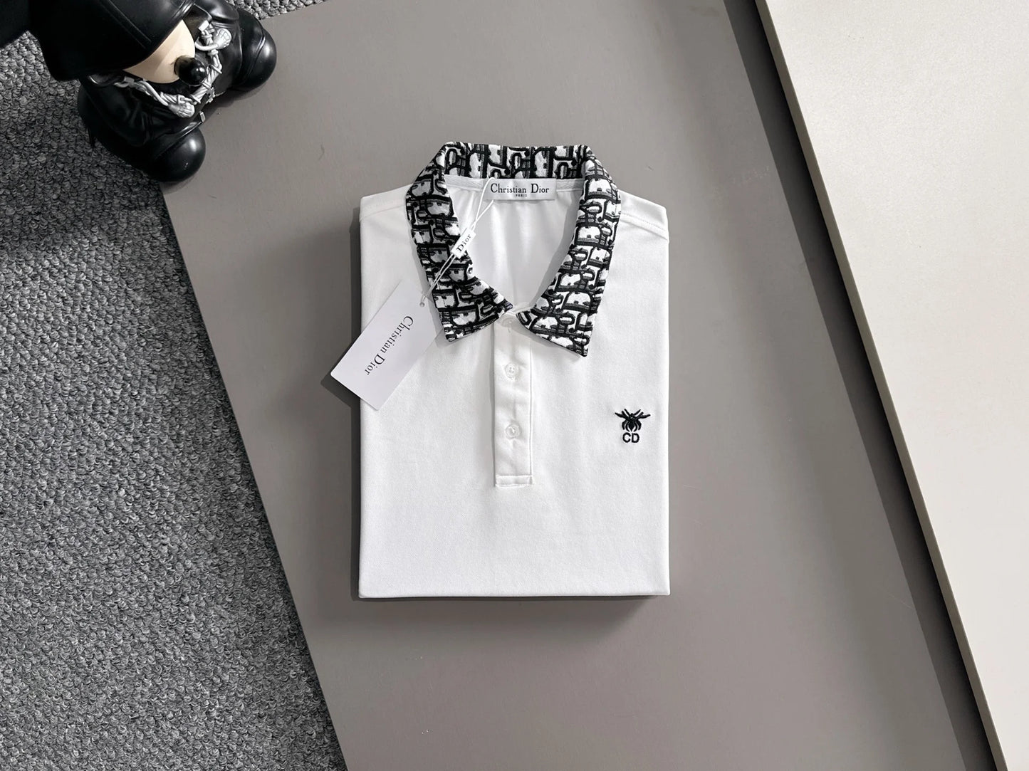 260511 New high-quality embroidered neckline jacquard patchwork design Polo shirt