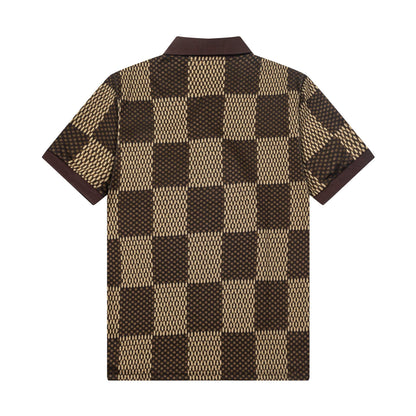 250305 High-end series of high quality checkered POLO shirt