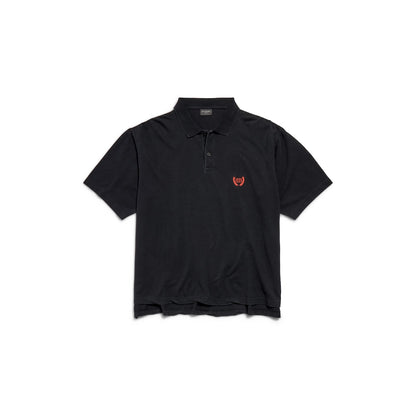 MEN'S LAUREL CLASSIC SHORT SLEEVE REGULAR POLO IN FADED BLACK