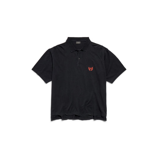 MEN'S LAUREL CLASSIC SHORT SLEEVE REGULAR POLO IN FADED BLACK