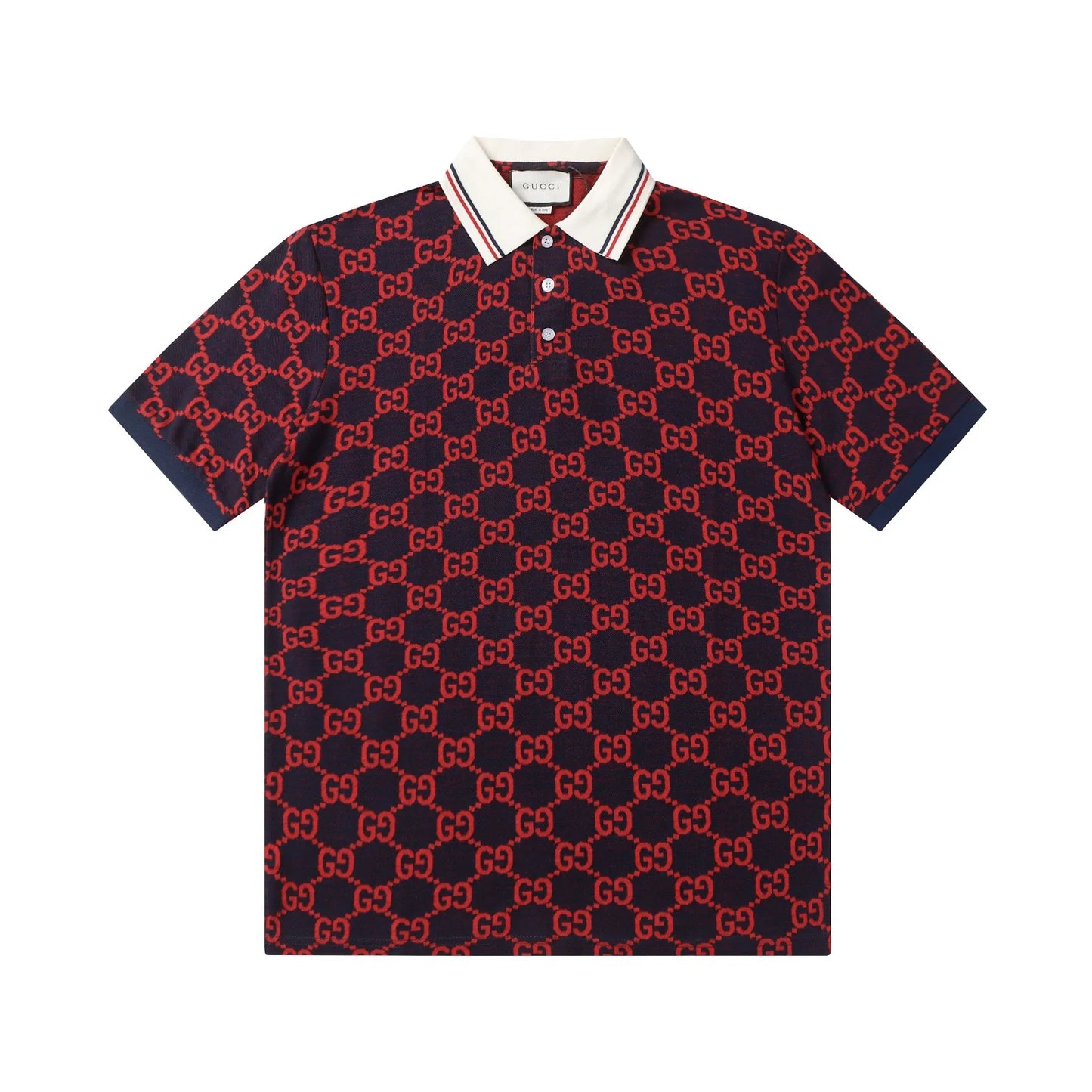 260421 New high-quality knitted jacquard lettered Polo shirt