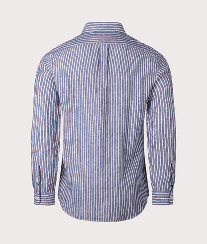 Custom Fit Striped Linen Shirt