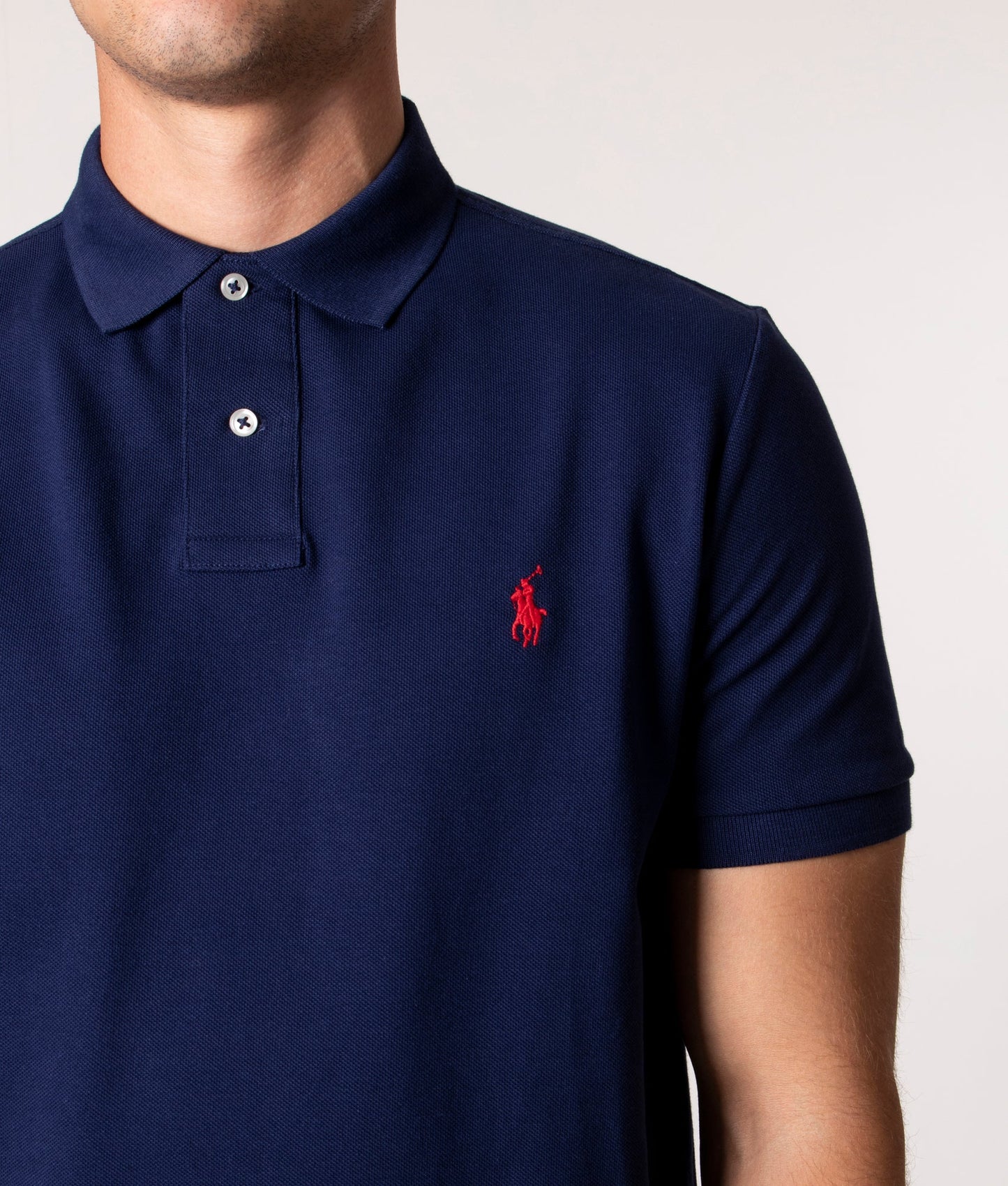 Custom Slim Fit Mesh Polo Shirt