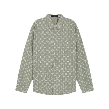 0818 New autumn and winter feature print loose version long-sleeved shirt