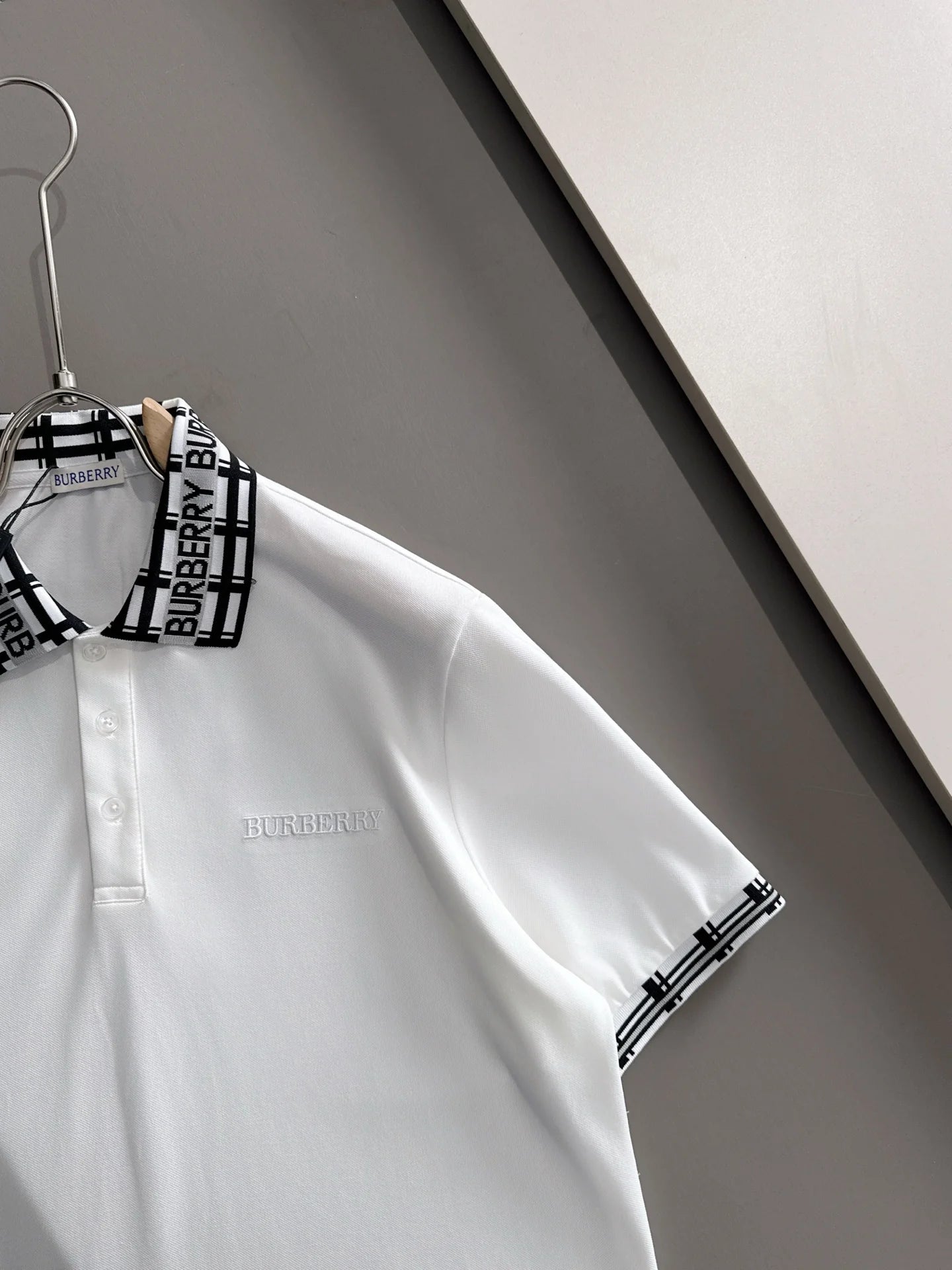 260511 New high-quality embroidered neckline jacquard patchwork design Polo shirt