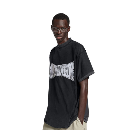 MEN'S METALHEAD INSIDE OUT OVERSIZED T-SHIRT IN FADED BLACK