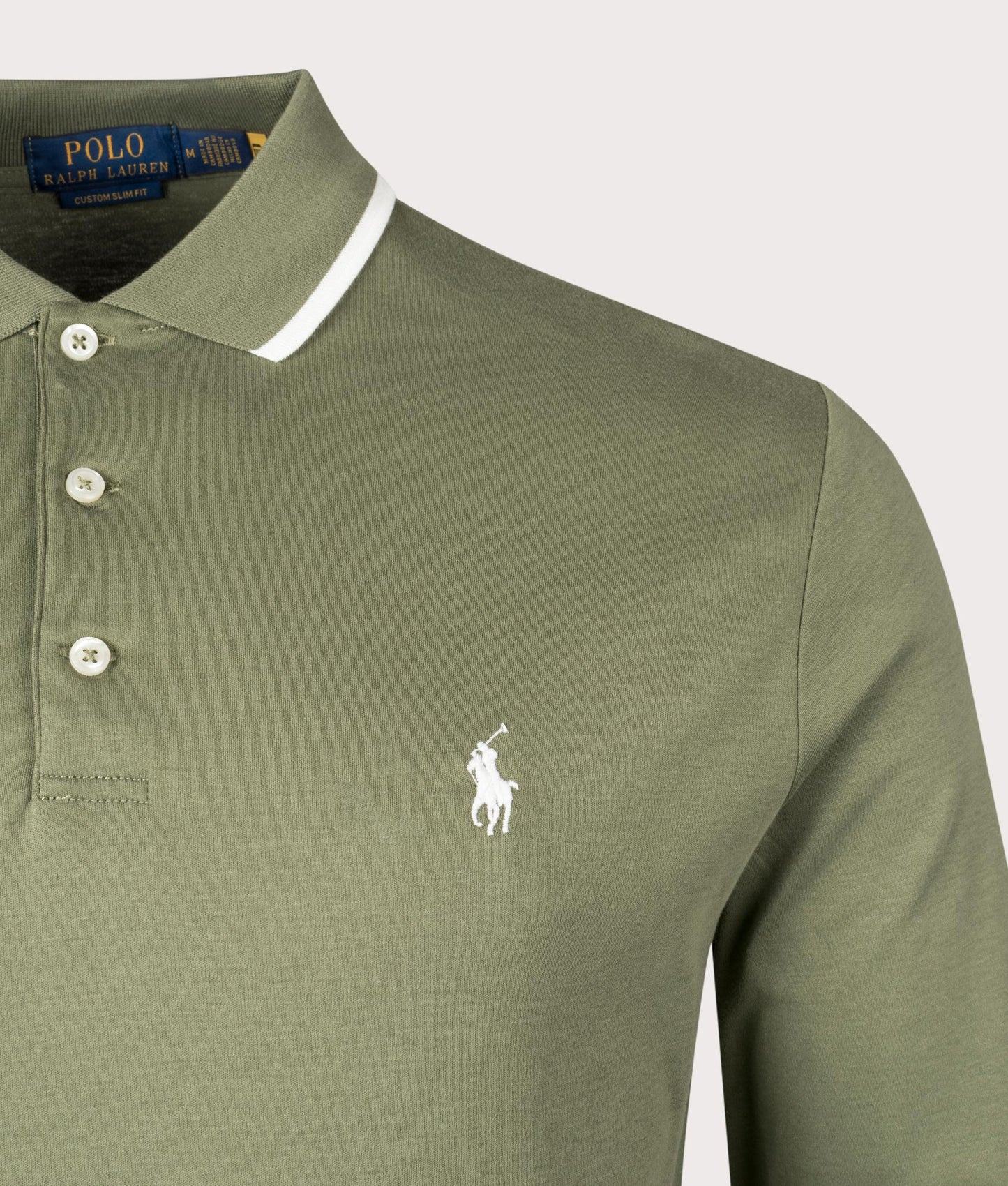 Custom Slim Fit Long Sleeve Polo Shirt