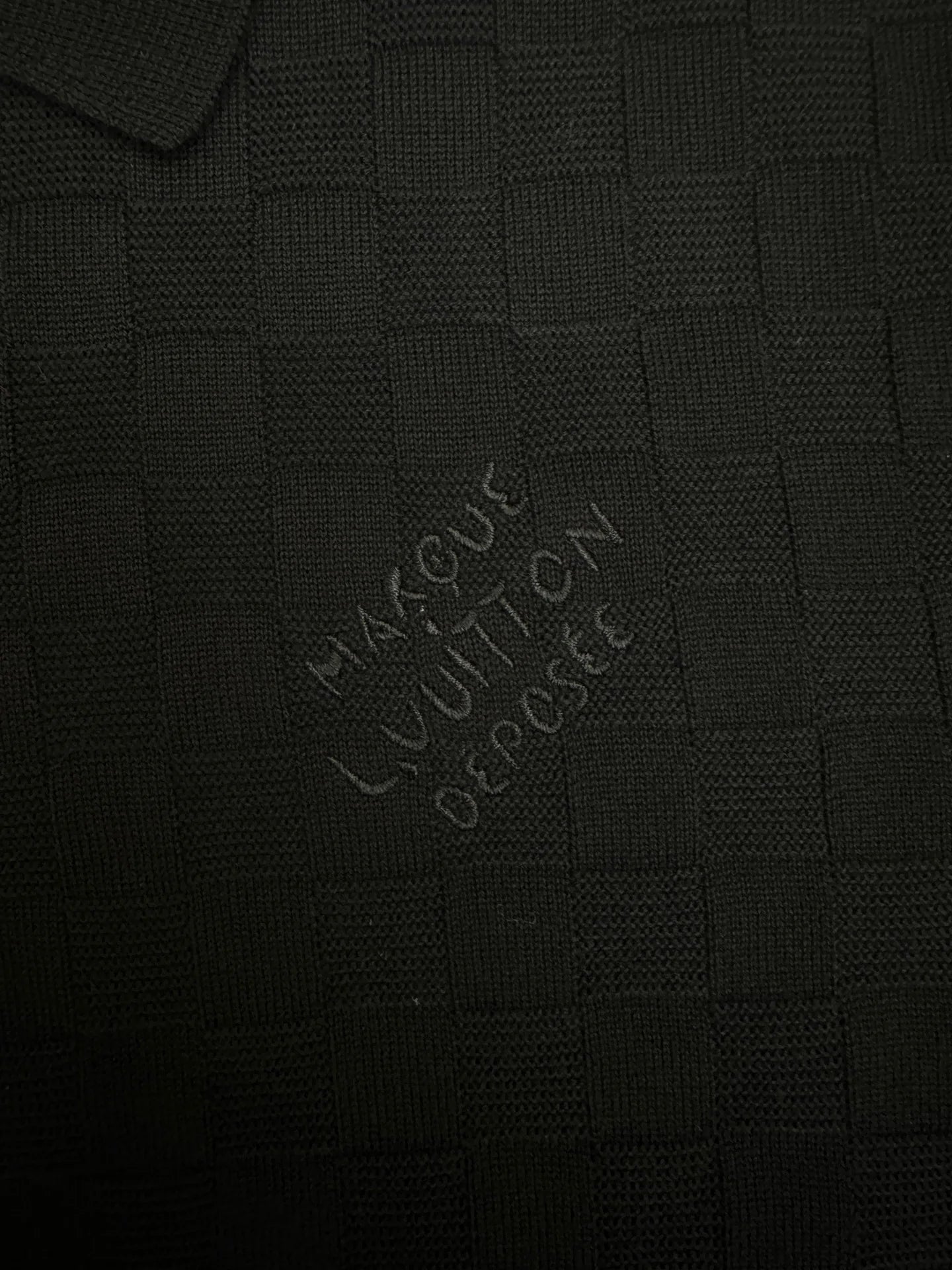 260511 New high-quality check-pattern jacquard wool jersey polo shirt