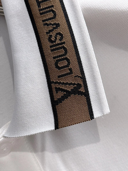 260511 New high-quality embroidered neckline jacquard patchwork design Polo shirt