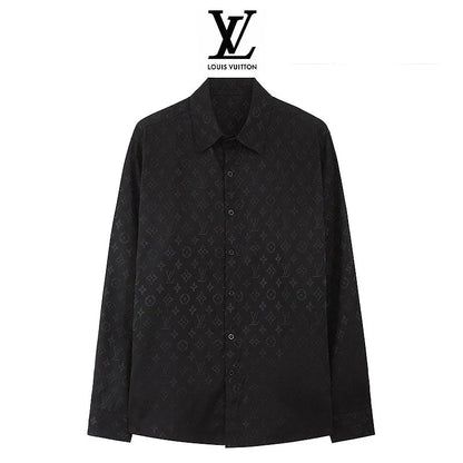 0808 New silk skin-friendly long-sleeved shirt