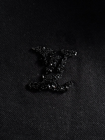 260511 New high-quality embroidered neckline jacquard patchwork design Polo shirt