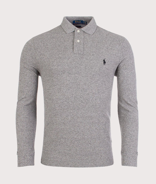Custom Slim Fit Long Sleeve Polo Shirt