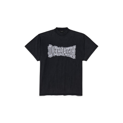 MEN'S METALHEAD INSIDE OUT OVERSIZED T-SHIRT IN FADED BLACK