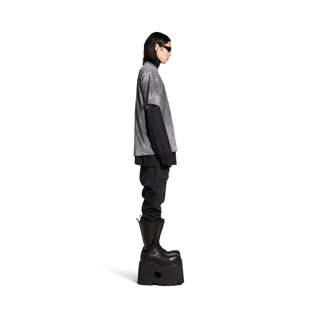 MEN'S BALENCIAGA BACK T-SHIRT MEDIUM FIT IN GREY
