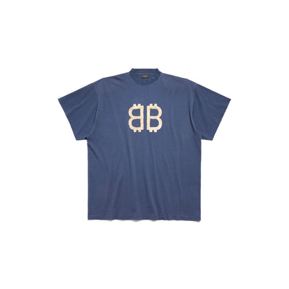 MEN'S CRYPTO T-SHIRT OVERSIZED IN BLUE