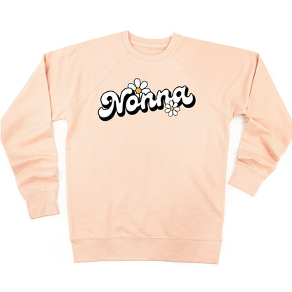DAISY - NONNA (2 n's) - w/ Full Daisy on Back - Lightweight Pullover Sweater