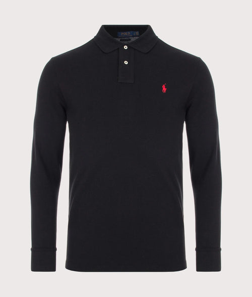 Custom Slim Fit Long Sleeve Polo Shirt