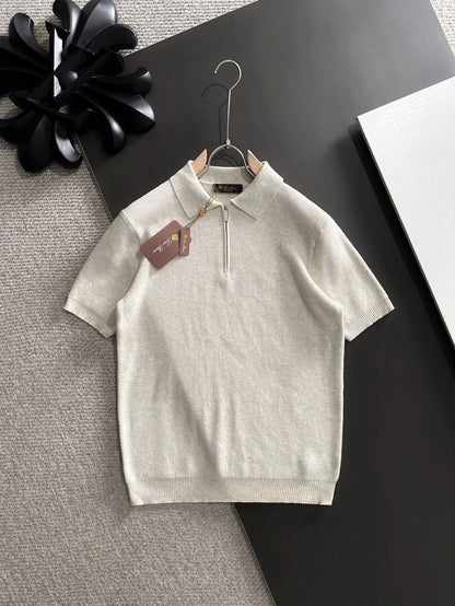 260511 New high-quality combed cotton yarn knitted polo shirt