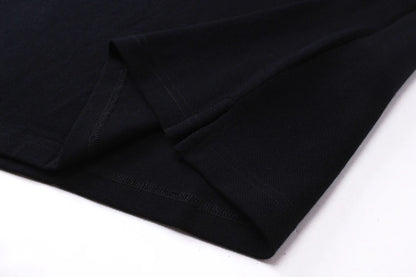 250313 New simple color matching lapel POLO