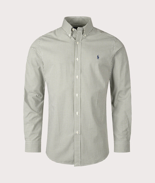 Custom Fit Gingham Poplin Shirt