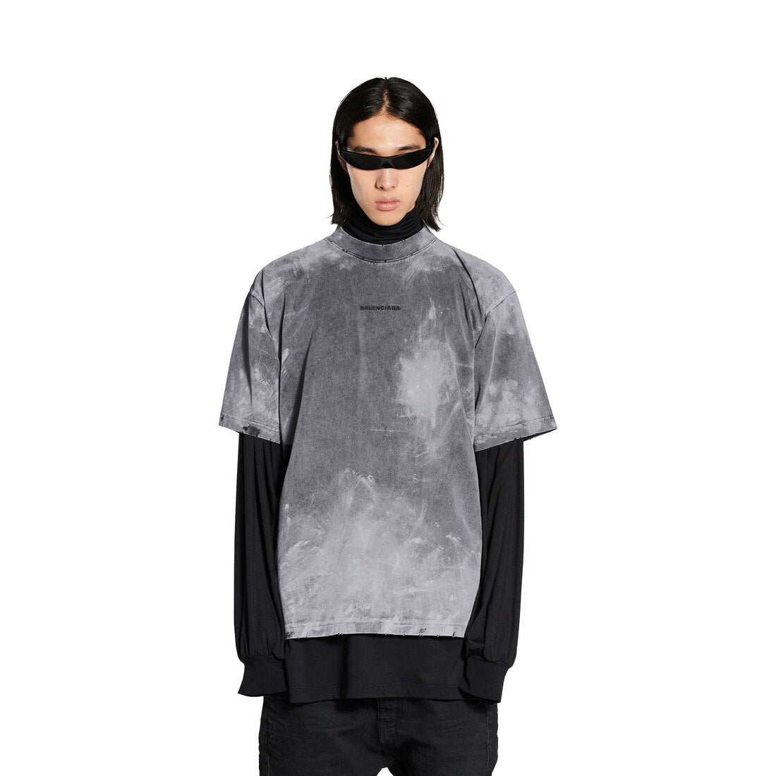 MEN'S BALENCIAGA BACK T-SHIRT MEDIUM FIT IN GREY