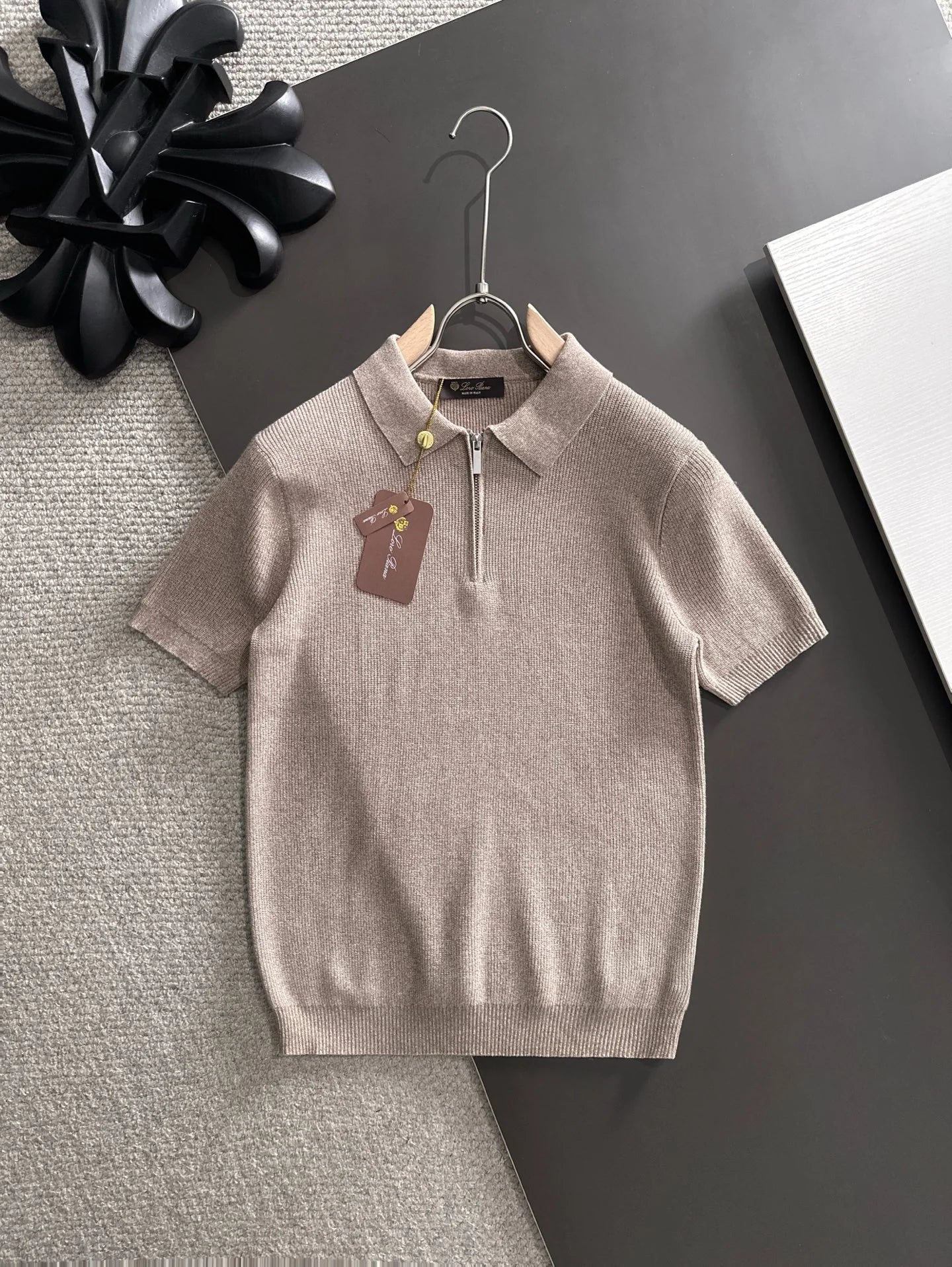 260511 New high-quality combed cotton yarn knitted polo shirt