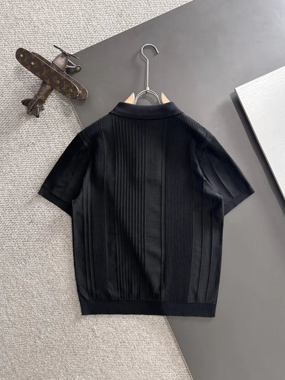 260511 New high-quality combed cotton yarn knitted polo shirt