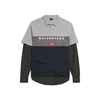 MEN'S HYBRID POLO IN HEATHER GREY
