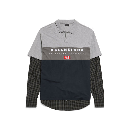 MEN'S HYBRID POLO IN HEATHER GREY