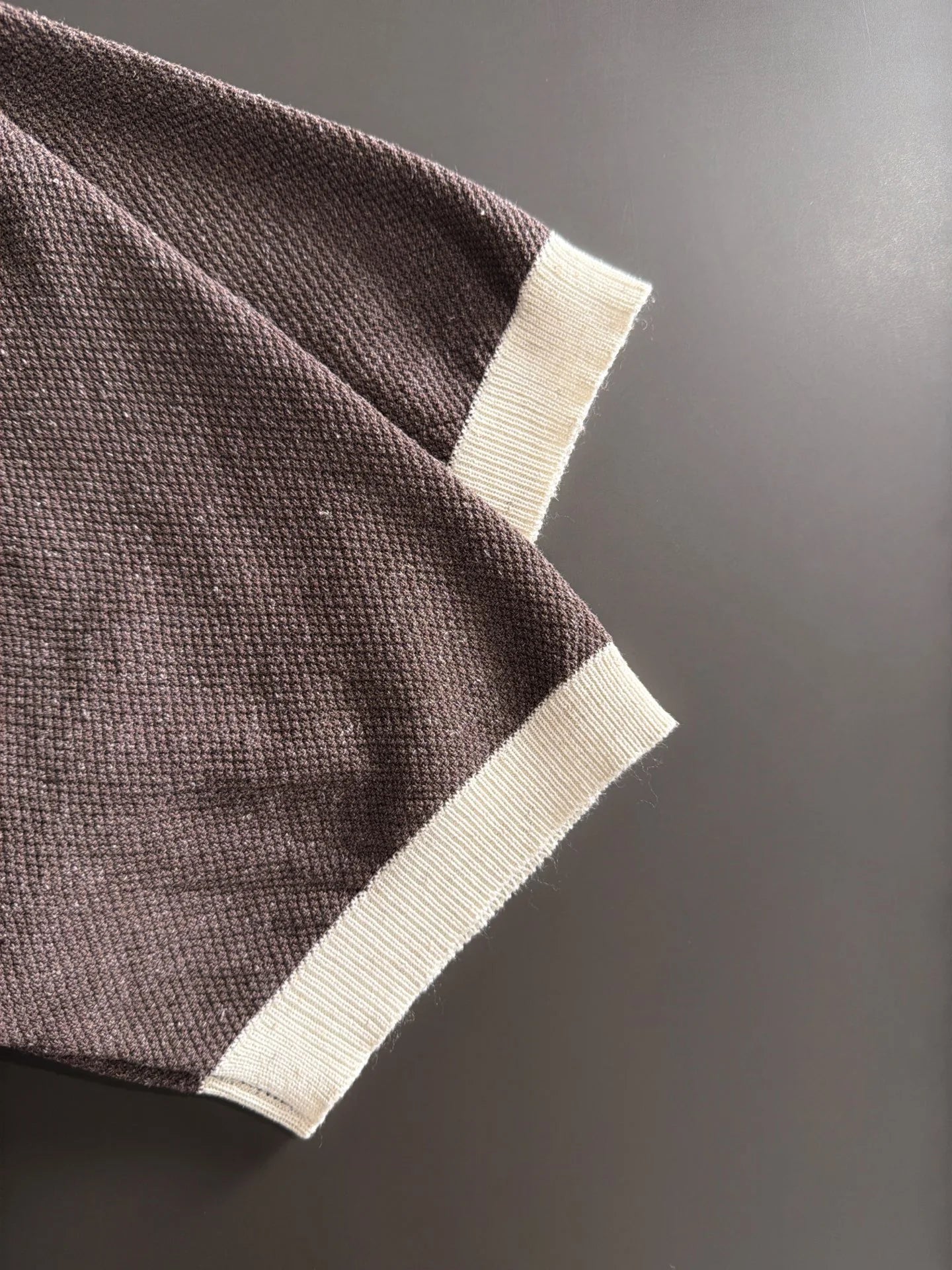 260511 New high-quality combed cotton yarn neckpiece stitched knitted polo shirt