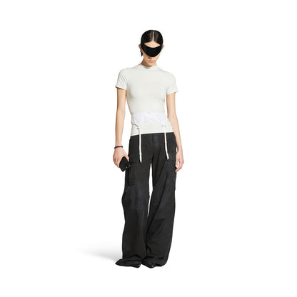 WOMEN'S LINGERIE T-SHIRT IN DIRTY WHITE