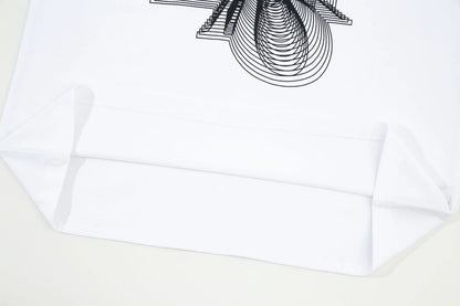 Gradient Ghost Overlay Print T Shirt