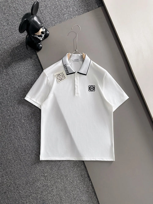 260511 New high-quality embroidered neckline jacquard patchwork design Polo shirt