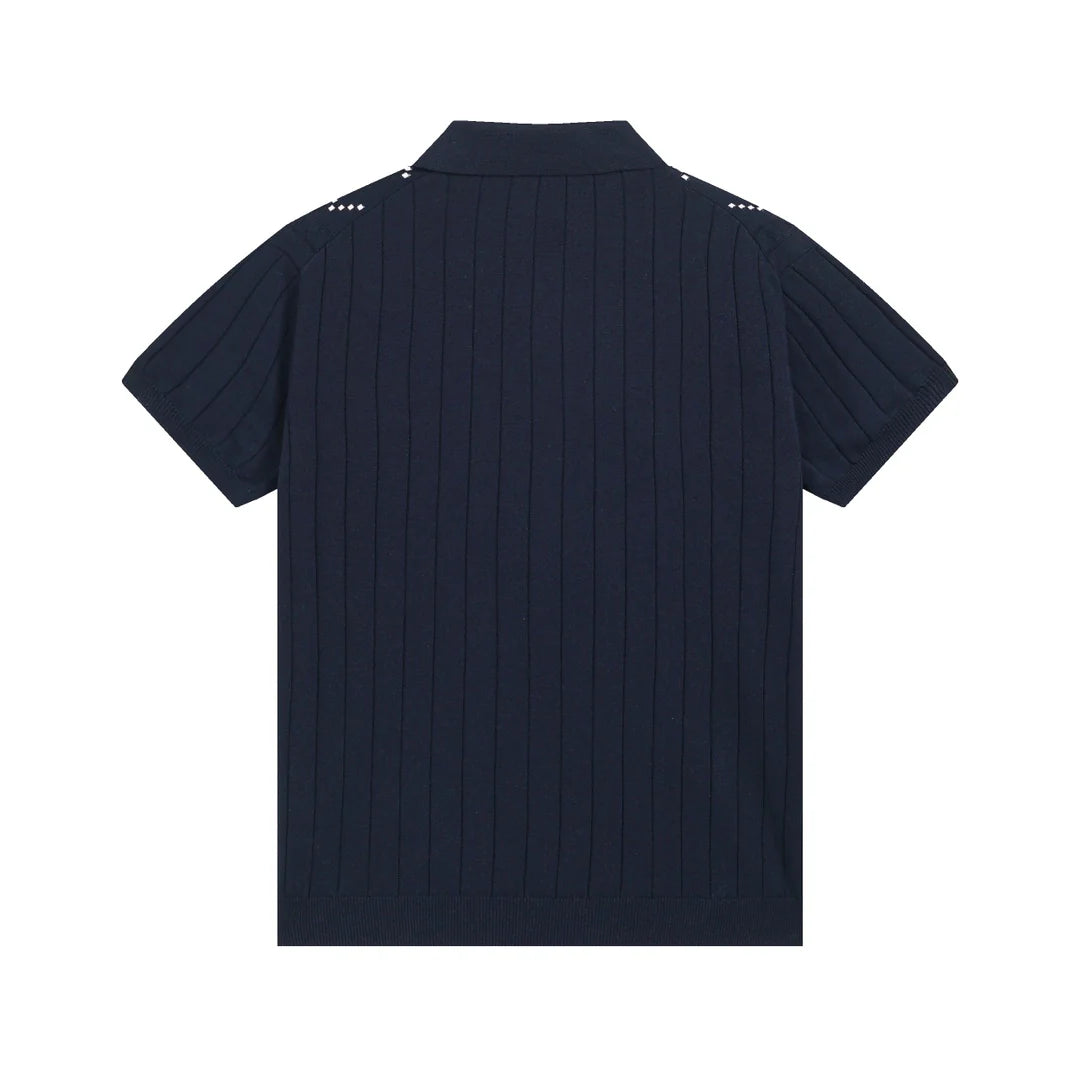 250313 New high quality knit lapel POLO