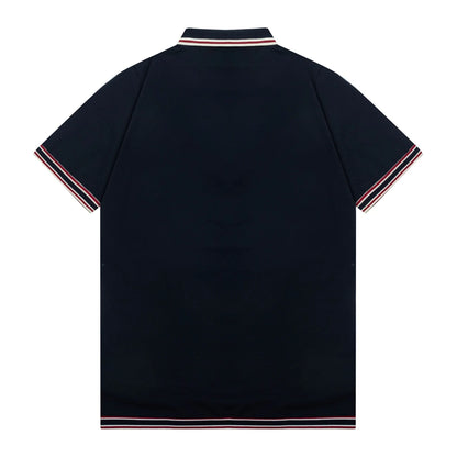 250408 New high-quality letter webbing with a color-matched collar POLO