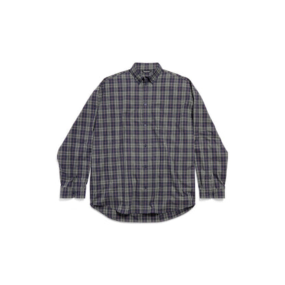 MEN'S BALENCIAGA SHIRT OVERSIZED IN DARK BLUE