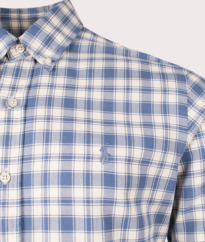 Custom Fit Plaid Oxford Shirt
