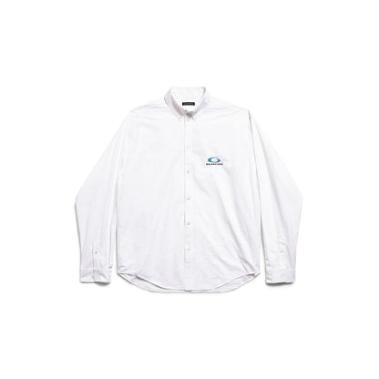 MEN'S LOOP SPORTS ICON LARGE FIT SHIRT IN WHITE