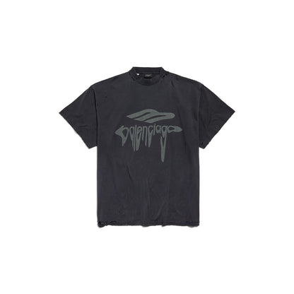 MEN'S 3B LIQUEFIED T-SHIRT OVERSIZED IN BLACK/GREY