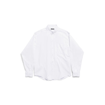 MEN'S POLITICAL STENCIL SHIRT LARGE FIT IN WHITE