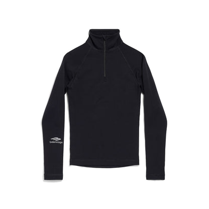 WOMEN'S 3B SPORTS ICON HALF ZIP FITTED TOP IN BLACK