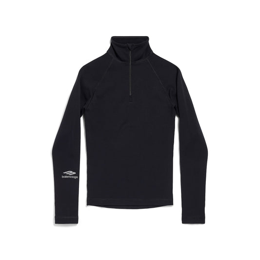 WOMEN'S 3B SPORTS ICON HALF ZIP FITTED TOP IN BLACK